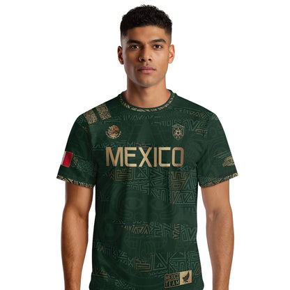 Mexico Green Gold Aztec Heritage Soccer Jersey